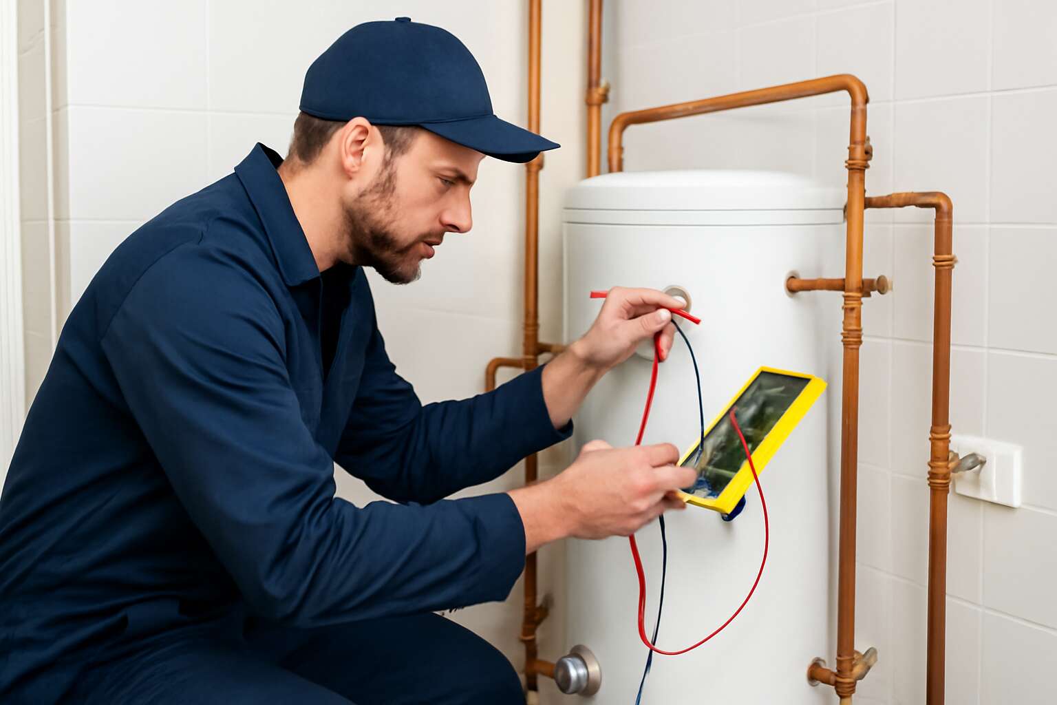plumber or electrician for immersion heater