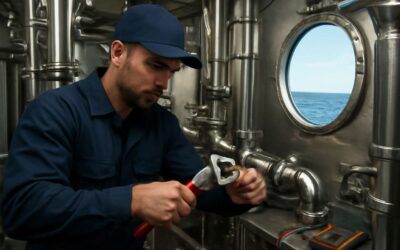 High-seas heroism: plumber on cruise ship fixes leaks and calms the voyage.
