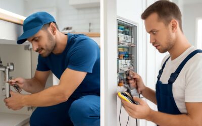 Deciding who to hire: plumber versus electrician for your next project.
